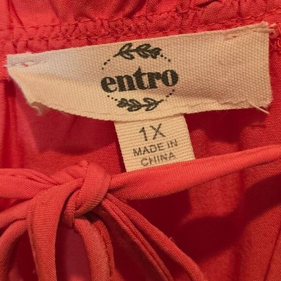 Entro Tiered Maxi Dress 1X Colorblock Boho Plus Size Sleeveless Rainbow Vacation - Picture 6 of 6